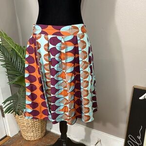 HD in Paris Multicolor A-Line Silk Skirt women’s size 12